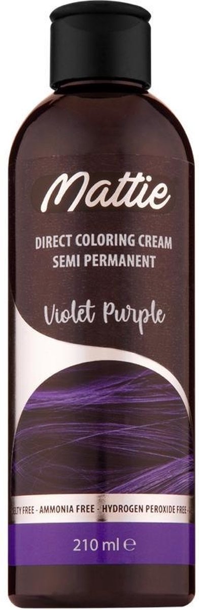 Mattie Direct Coloring Cream Semi Permanent Violet Purple 210ml