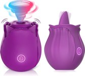Erodit Oral Pleasure cadeau geschenkset voor vrouwen. Roos luchtdruk - Tong vibrator- Luxe vibrator - Bef- Zuig - Sex speeltje, Sex toys, Erotiek Voor Vrouwen