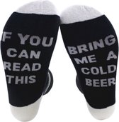 Bier Sokken - One Size Fits All - If you can read this bring me a beer - Sokken met tekst - Beer Socks - Bier Accesoires - Biersokken - Grappige sokken - Sinterklaas cadeau / Kerst