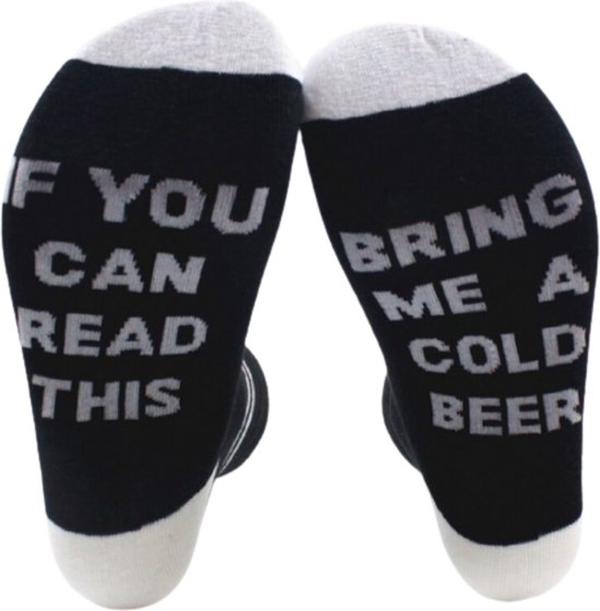 Bier Sokken - One Size Fits All - If you can read this bring me a beer -  Sokken met... | bol.com