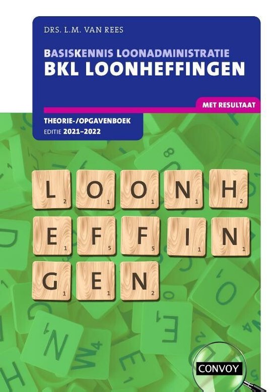BKL Loonheffingen 2021-2022 Theorie-/opgavenboek - cover