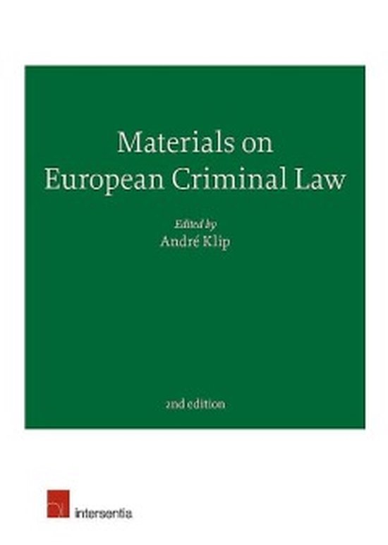 Materials on European Criminal Law - cover