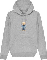 Indigo Island Amsterdam - Premium Hoodie - Signature Teddybeer- Heather Grey- Maat M