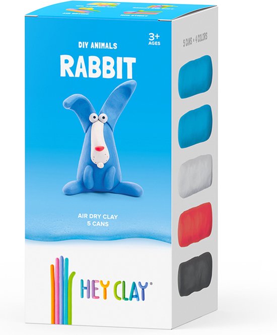 Kit d'artisanat créatif Hey Clay DIY Rabbit Animaux