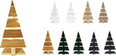 Floranica® Houten kerstboom | Kleur Natuurlijk | Larikshout | Hoogte 59cm | Voetwijdte 27cm | Mooie kerstversiering | Modern ontwerp | Kerstcadeau | LED-verlichting inbegrepen