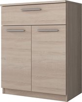 Meubella | Dressoir Salerno - Licht eiken - 71 cm