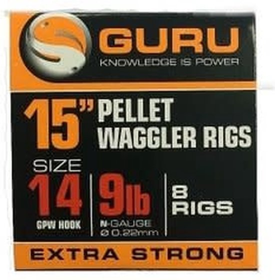 "Guru B.Band Pellet Waggler Ready Rig - 38 cm - 0,22 mm - Taille 16 -"