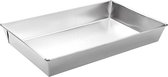 Blacha rechthoekige cake bakvorm 40 x 25 x 6 cm zilver