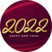 Happy new year 2023 Etiketten - Wensetiketten - Cadeau etiketten - Gelukkig nieuwjaar sluitzegels  40 mm 40 st #308