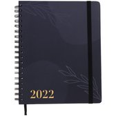 Agenda | Jaaragenda 2022 | Jaaragenda spiraalband Antraciet | 25 x 20 cm