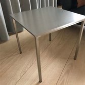 salontafel rvs 35 cm, RVS salontafel, design tafel, bijzettafel, bijzettafel rvs.