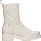 Manfield - Dames - Off white chelsea boots met gevlochten detail - Maat 37