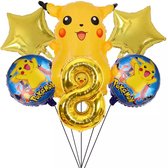 Pokemon Party Ballonnen 32Inch Nummer Folie Ballon Kids Verjaardagsfeestje Decoratie 6 stuks