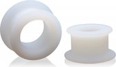 Stretch Master - 2 pc Silicone Anal Grommet Set - White - Butt Plugs & Anal Dildos