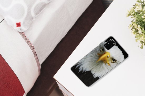 Telefoonhoesje Geschikt voor Samsung Galaxy S20 Plus hoesje - Arend - Zwart - Wit - Siliconen Telefoonhoesje Telefoonhoesje
