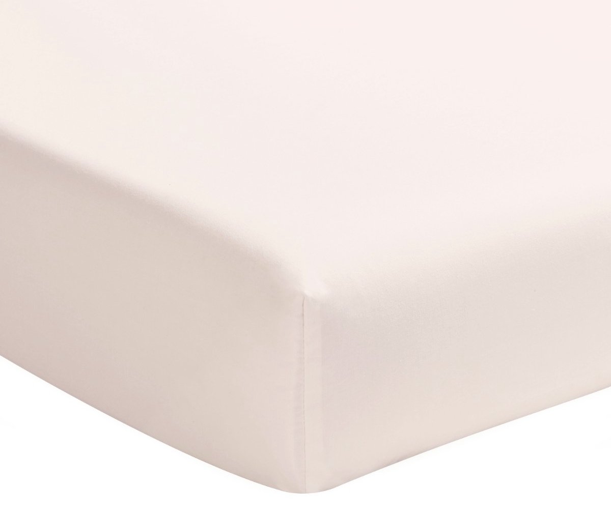 Essix Royal Line Effen hoeslaken met dubbele split in katoen perkal 2 x 90 x 200