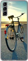 Convient pour Samsung Galaxy S21 Plus - Mer du Nord - Vélo - Coucher de soleil - Étui de téléphone en Siliconen