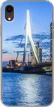 Geschikt voor iPhone XR hoesje - Rotterdam - Water - Skyline - Siliconen Telefoonhoesje