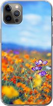 Geschikt voor iPhone 12 Pro Max hoesje - Cosmos - Kleuren - Lente - Siliconen Telefoonhoesje