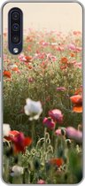 Geschikt voor Samsung Galaxy A50 hoesje - Klaproos - Kleuren - Pastel - Siliconen Telefoonhoesje