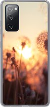 Geschikt voor Samsung Galaxy S20 FE hoesje - Paardenbloem - Zonsondergang - Lente - Siliconen Telefoonhoesje