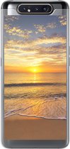 Geschikt voor Samsung Galaxy A80 hoesje - Strand - Zonsondergang - Zee - Siliconen Telefoonhoesje