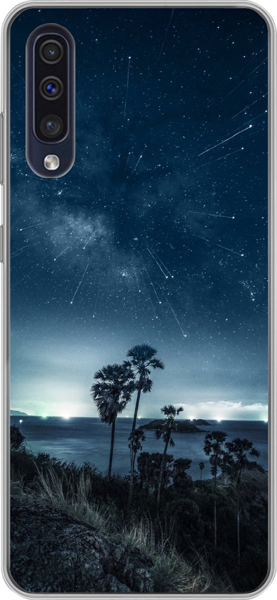 Geschikt voor Samsung Galaxy A30s hoesje - Sterrenhemel - Zee - Tropisch - Jongens - Meisjes - Kinderen - Siliconen Telefoonhoesje