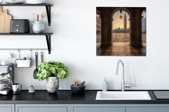 Tableau sur toile Italie - Place - Saint Marc - 50x50 cm - Décoration murale