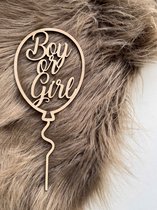 Taarttopper boy or girl ballon - gender reveal - Babyshower