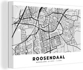 Canvas Schilderij Stadskaart - Roosendaal - Nederland - 30x20 cm - Wanddecoratie