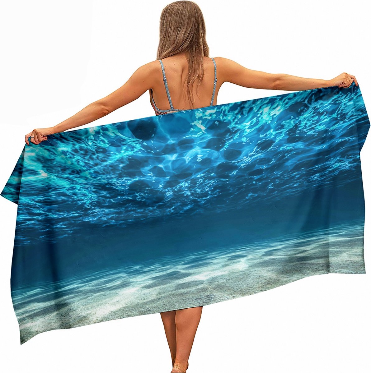 Bol.com Ulticool - Oceaan Zee Stilte Rust Duiken Aquarium Strand - Handdoek Microvezel Sneldrogend Badlaken – 160 x 80 cm - Reiz... aanbieding