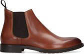 Manfield - Heren - Cognac leren chelsea boots - Maat 43