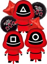 Squid Game Ballonnen - 7 Stuks - Squid Game - Squid Game Cosplay - Ballonnen Verjaardag - Folieballonnen -