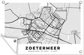 Tuinposters buiten Plattegrond - Zoetermeer - Nederland - 90x60 cm - Stadskaart - Tuindoek - Buitenposter