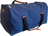 Reistas Canvas Deluxe | 50 liter Weekendtas | 56 x 32 x 30cm | Reistas | Sport tas| Jeans Blauw