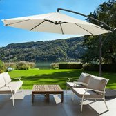 Parasol - Buitenparaplu - Banaan Cantilever Paraplu - Verstelbaar - voor Tuin Balkon Terras Zwembad Strand - Beige