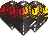 Winmau Rhino Logo Zwart, Rood en Geel dartvluchten