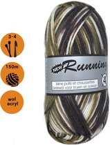 Lammy yarns New Running 4 bruin beige (901) - 1 bol sokkenwol - pendikte 3 a 4mm - 50 gram