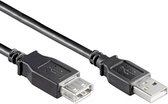 USB verlengkabel 2.0 - Zwart - 1 meter - Allteq
