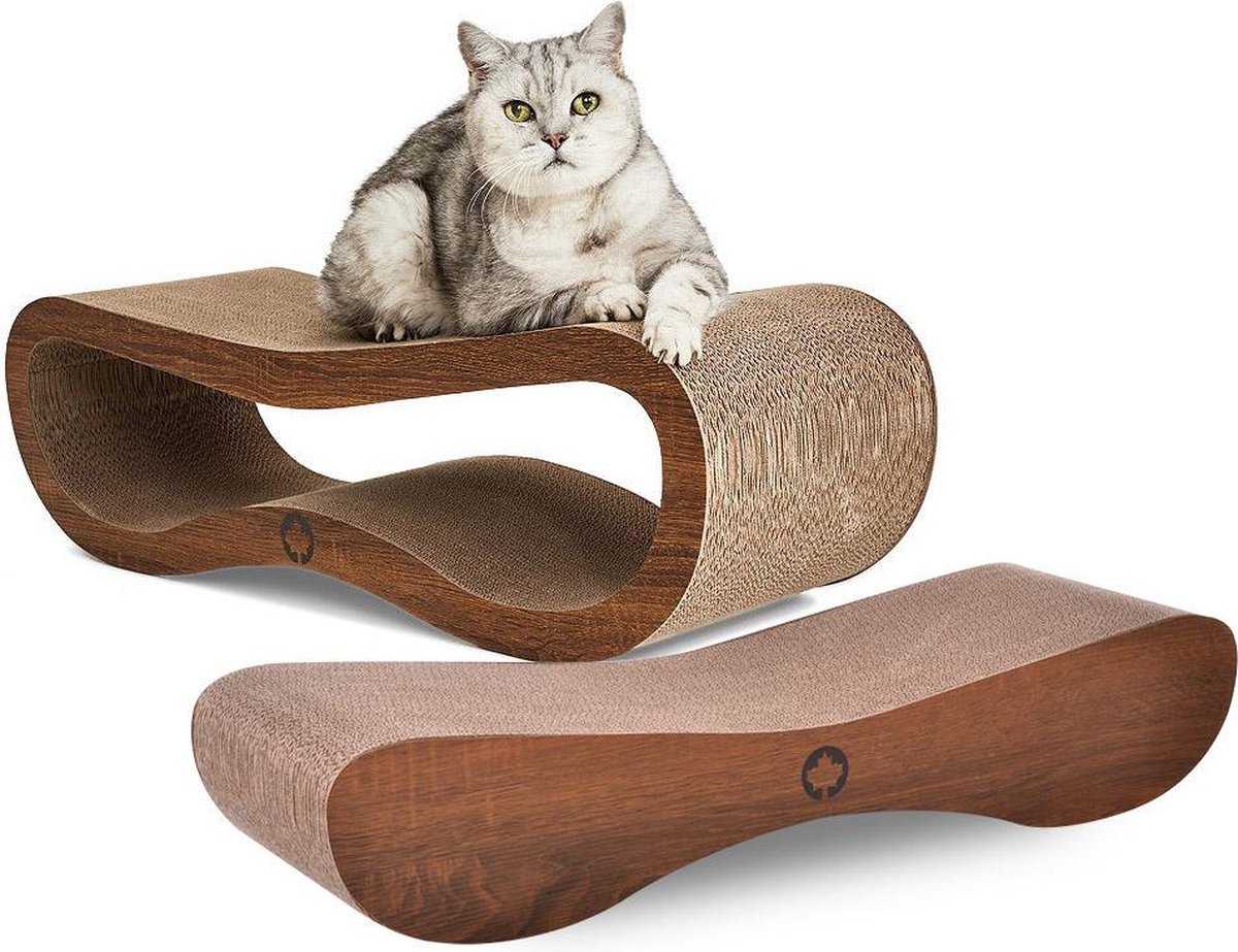 Canadiancat Company Krabplank Set Orbit / Satellite 2.0 Bruin 84X24X23 Cm