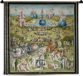 Wandkleed - Wanddoek - Tuin der lusten - schilderij van Jheronimus Bosch - 150x150 cm - Wandtapijt