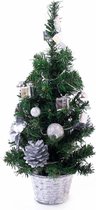 Lifetime Kerstboom 45 cm. met Verlichting - Zilver