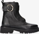 Tango | Bee bold 217-a black leather lace up boot zipper - black sole | Maat: 42