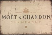 Metalen Wandbord Moët Champagne bar kroeg retro wanddecoratie mancave