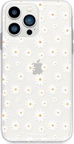 iPhone 13 Pro hoesje TPU Soft Case - Back Cover - Madeliefjes