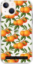 Coque iPhone 13 TPU Soft Case - Coque de téléphone - Siliconen antichoc - Coque arrière - Mandarin Print / Botanic Manderin