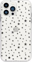 Fooncase Hoesje Geschikt voor iPhone 13 Pro Max - Shockproof Case - Back Cover / Soft Case - Stars / Sterretjes