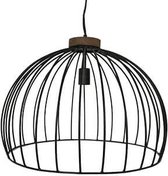 Hanglamp  - Ijzeren lamp - 60 cm rond  - zwart - industrieel - Trendy  -  H42cm