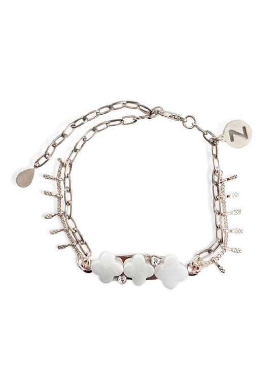 Zatthu Jewelry - N21AW339 - GUUS bloem armband zilver