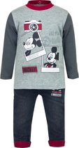Disney - Mickey Mouse - 2 Delige Baby kleding set - Grijs - 67 cm